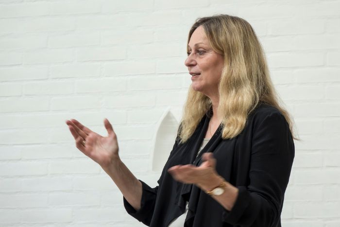 Anne Sophie Jørgensen og Jukas Killemose i undervisning,